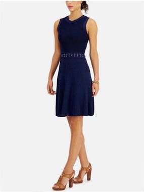 Michael Kors navy laced-waist dress size small